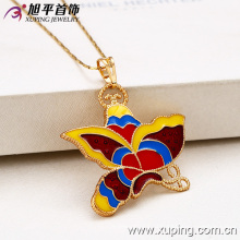 32024-Xuping Female jewelry costume pingente de borboleta colorida